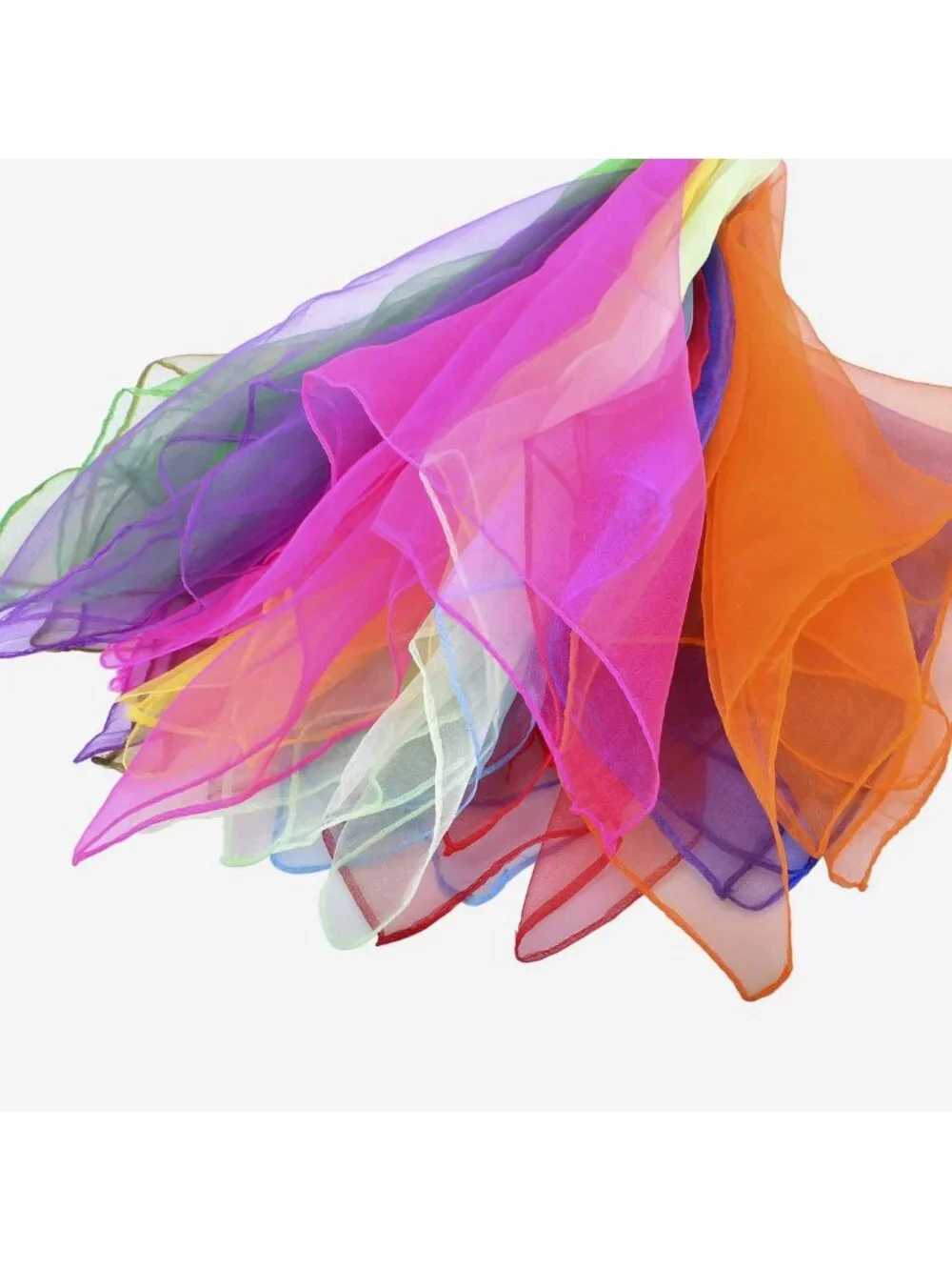 30 Pcs Colorful Sensory Juggling Scarves for Kids - 24x24 Inch Dance Props